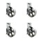 Service Caster 10'' Extra Heavy Duty Semi Steel Cast Iron Caster Set 4 Brakes 2 Swivel Locks, 4PK CRAN-KP92S1030-SSR-SLB-BSL-2-SLB-2 - alternate 1
